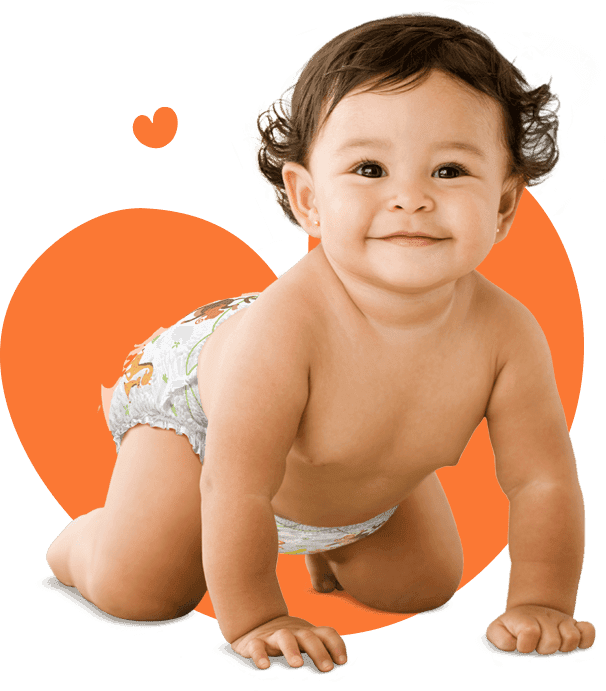 Happy baby with Royal Crown Lovingle diapers